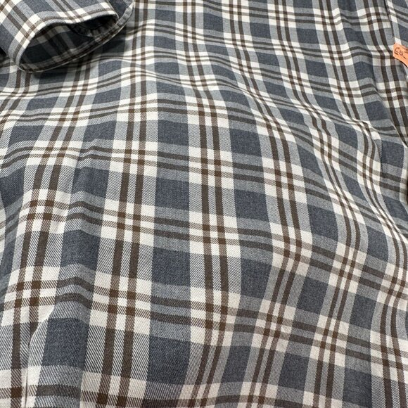 Peter Millar Shirt Mens Button Up Cotton Windowpane Plaid Long Sleeve Sport Top - Picture 3 of 16